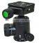 camera tripod ball head gimbal lock hydraulic damping micro-benchmark