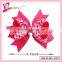 Adult ribbon bow hair accessories hot selling hair bows with clips,cheerleading ribbon