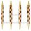 2014 Luxurious and Vintage Check Pattern Wooden Ballpoint Pen With Wooden Pen Holder (Customized Logo)