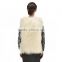 Long Irregular Style Winter Real Whole Hide White mongolian sheep fur Vest