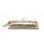 Fashion lady gold leather clutch bag custom ladies purse party clutch bags