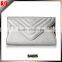 Morden Lady Evening Bags PU Leather Clutch Bag With Hidden-clasp Chain Shoulder Strap