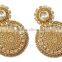 Indian Gorgeous Gold Plated Earrings With Kundan
