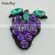 2017 Spring beaded purple grape patch for decoration WPHB-038