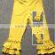 Fashion ruffle bottom pants for baby girls,New design big baby ruffle capri pants