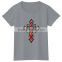 Customize Design Cross Glitter Motif OEM Service Supply Type Women tshirt