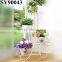 Home and garden white iron wedding flower stands