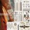 Hot Henna Metallic Waterproof Temporary Tattoo Gold Silver Flash Tattoo Women Flower Tattoo Sticker                        
                                                Quality Choice