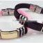 Wholesale Fashion Cheap New Silicone Stainless Steel Men's Bracelet