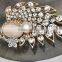 2015 fashion brooch shiny zircon natural pearl brooch jewelry