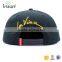 Custom snapback brim 6 panel 3d embroidery snapback hat and cap