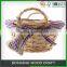 Colorful Cheap Wooden Empty Picnic Wicker Storage Baskets