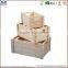 High quality natural large storage wooden box/crate with hinges