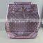 Stylish shinning pink leather cute girls small daily leisure backpack