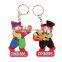 2016 most popular custom made soft pvc keyholder rubber keychain for couples