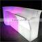 Modern PE Plastic Bar counter Set high bar cocktail table white plastic LED Furniture led bar table
