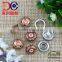 Metal material prong snap fastener for leather bag garment