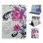 Flowers rotating leather case for Samsung galaxy tab 4 10.1