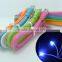 Factory price candy led usb cable,transparent jelly usb cable for iphone and Android