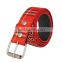 High Quality Red Fabirc Eyelet Belts For Lady SWF-15063004