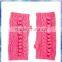 100% acrylic pink pom pom knit half gloves for older girls