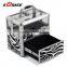 High Quality Sunrise 2016 Portable Women Aluminum Makeup Case With Drawers