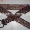 Brown braided leather unique mens belts