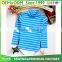 Hot sale babys high neck t shirt kids stripe t shirt wholesale with cheap price