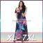 hot sey V collar beach resort beach dress code plus silk dress in summe