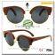 Retro Eyewear Half Frame wooden bamboo sunglasses customize