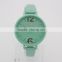 2016 new fashion small leather strap geneva watch women candy color casual jelly watch for ladies