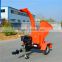 2015 hot sale!!!! chinese wood chips log making machine 13.5HP wood chipper attached on trailor