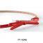 Hot sale removeable bowknot belt women thin belt bowknot accessory