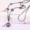 Natural Amethyst Gem stone Necklace, Hematite Beaded Druzy Necklace