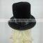 Black flannelette tall hat halloween party hat