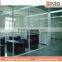 Tempered clear glass partition wall