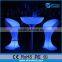 Modern Led Furniture Indoor Cafe Tables,RGB Color Tall Bar Table and Chairs