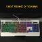 Colorful LED Backlit Game USB Wired PC Laptop waterproof Keyboard