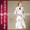 2015 White Sexy High Fashion Woman Winter Coat With Belt