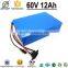 electric bike electric bicycle electric golf trolley lithium battery 60v 12ah with BMS and Charger