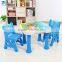 Cartoon kids writing table and chair set plastic preschool children study table