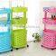 plastic basket trolley for laundry sorting