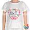 Little Girls White Cartoon Fox Print Short Sleeve T Shirt