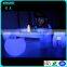 New rechargeable plastic led glowing furniture sofa with lithium battery & rgb lights