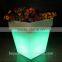 Plastic material led flower pot with IR remote control, plastic big outdoor led flower pots