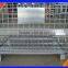 Folding warehouse roll metal steel storage cage with wheels