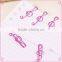 Custom assorted music note deign metal wire paper clips