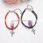 Diy glass ball matching heart charms couple bracelets diy handmade half love charms bracelets for Valentine's Day Gifts 2017