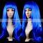 Cheap Women Cosplay Multi-color Long Straight Synthetic Wig Halloween Party Wig