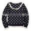 2015 New Design Girl Cardigan Sweater Scallop Trim Children Wear Cardigan